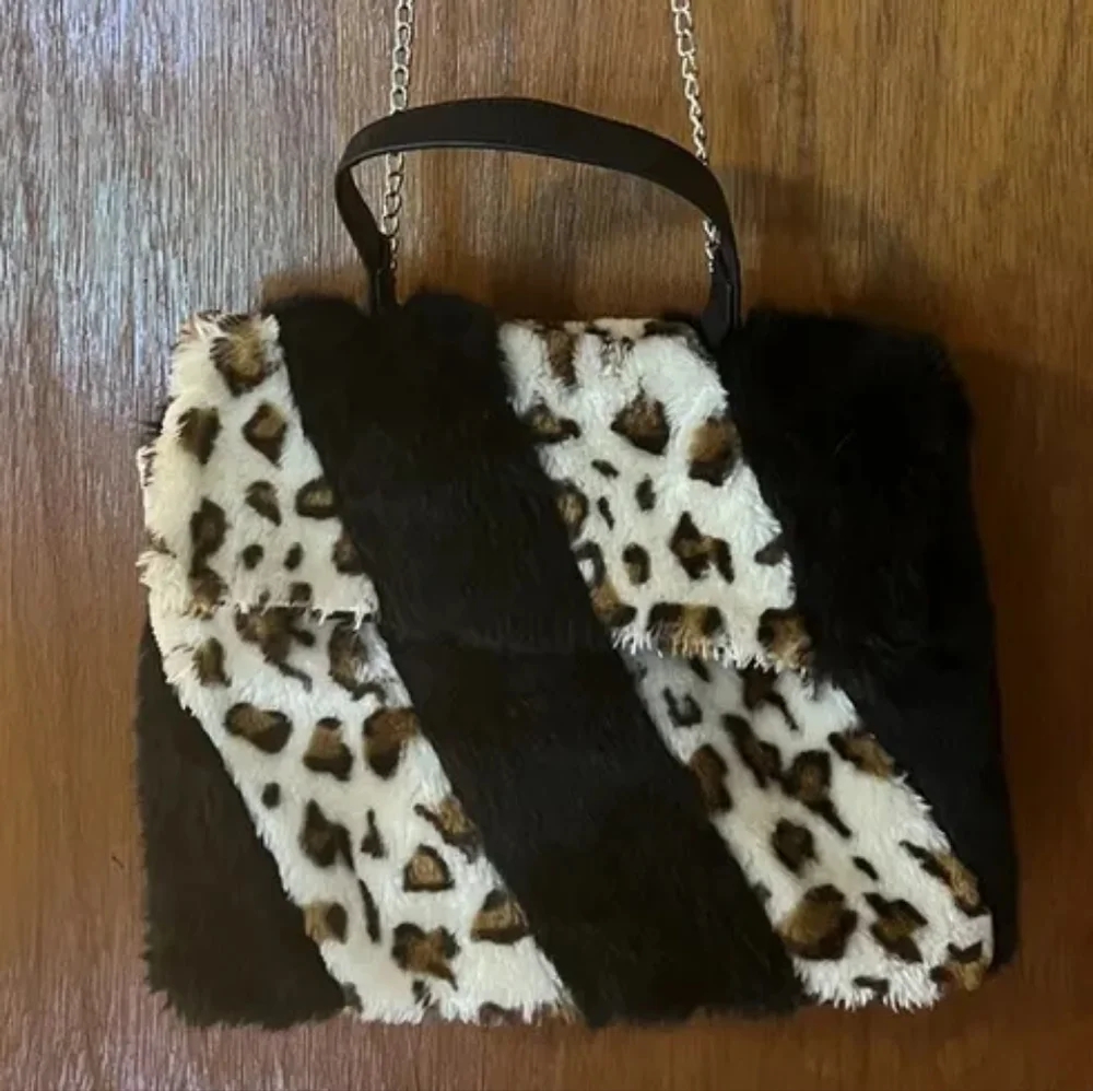 VENUS Animal Print Fold Over Purse